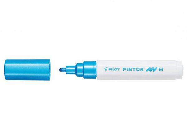 Marcador Medio 1,4mm Pintor Azul Metalico - Pilot