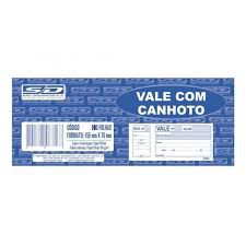 Bloco Vale C/ Canhoto 100f 155x70mm - Sd