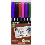 Pincel C/6 Brush Pen Basica Sortida - Newpen