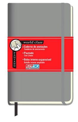 Caderno Anotacao 80f World Class Gde Cinza - Sd