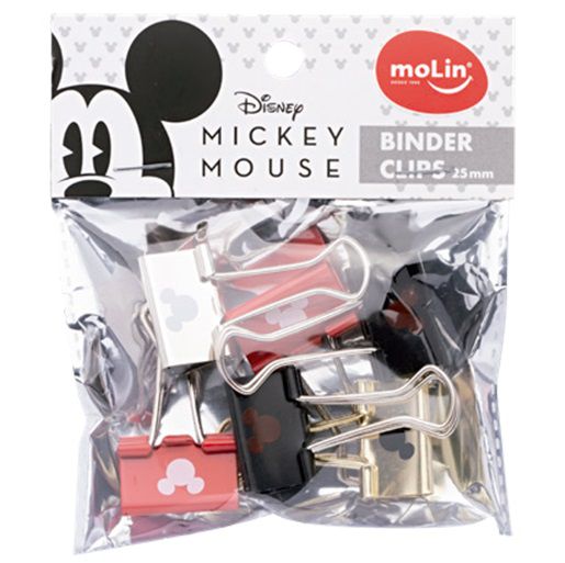 Binder Clips 25mm C/6 Mickey - Molin
