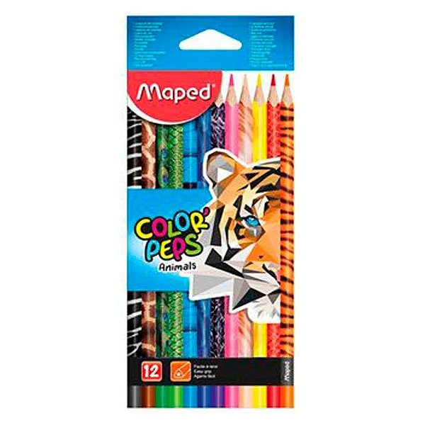Lapis De Cor C/12 Color Peps Animals - Maped
