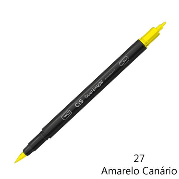 Marcador Dual Brush Aquarelavel 27 Amarelo Can-cis