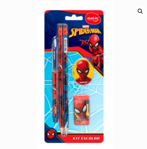 Kit Escolar Blister C/5 Spiderman - Molin