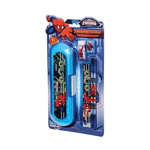 Kit Escolar Blister C/6 Itens Spiderman - Molin