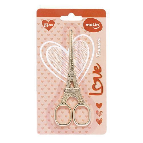 Tesoura 13cm Love Torre Eiffel - Molin