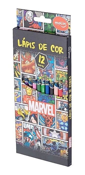 Lapis De Cor C/12 Marvel - Molin