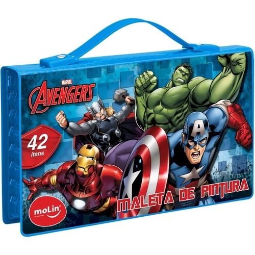 Maleta De Pintura C/42 Itens Avengers - Molin