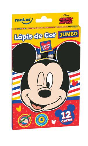 Lapis De Cor Jumbo C/12 Mickey - Molin