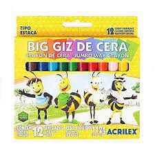 Giz De Cera Big C/12 Cores - Acrilex
