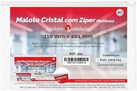 Malote Cristal C/ziper Maior - Dac