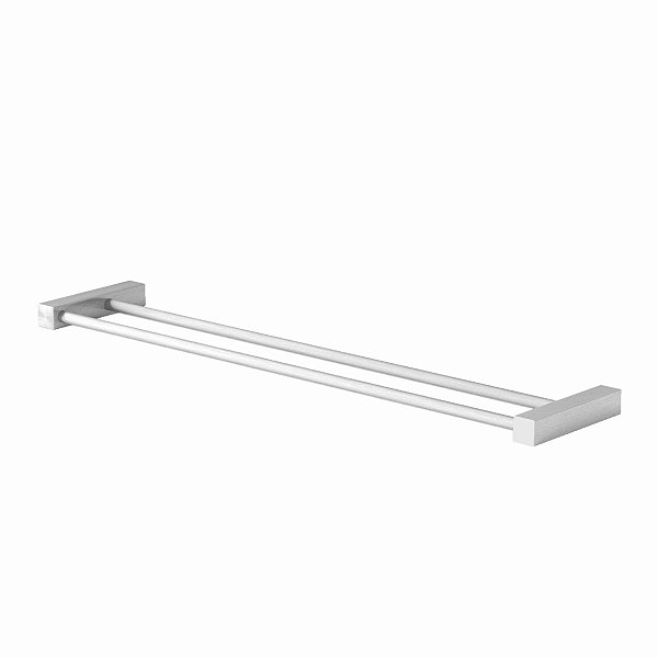 Porta Toalhas Duplo Sparta 75cm Aço Inox Escovado Acetinado 1031SP