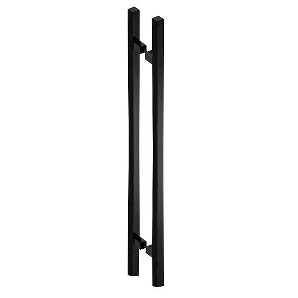 Puxador Para Porta Quadrado Inox Preto Fosco 100cm portas de madeira/vidro temperado/pivotante/alumínio Modelo Rhodes