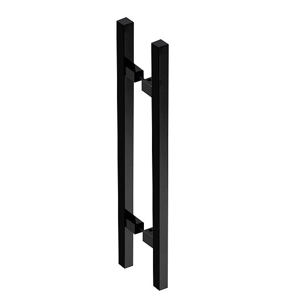 Puxador Para Porta Quadrado Inox Preto Fosco 70cm portas de madeira/vidro temperado/pivotante/alumínio Modelo Rhodes