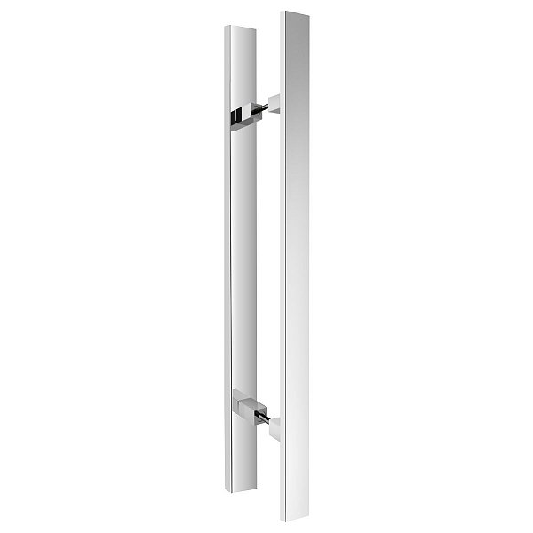 Puxador de Porta em Aço Inox Polido Brilhante 120cm para portas: pivotantes/madeira/vidro temperado Modelo Perseu