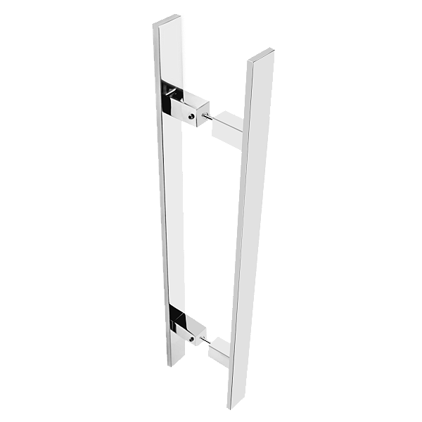 Puxador Para Porta Em Inox Alto Brilho Portas: Madeira Pivotante Vidro Alumínio Perseu 3000PS