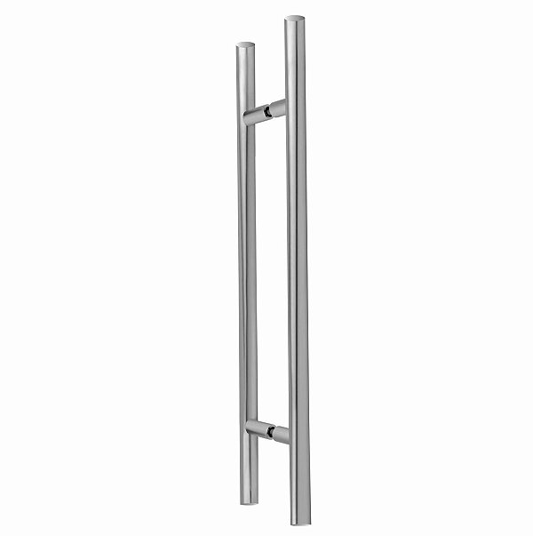 Puxador Para Portas Duplo Modelo Egeu Aço Inox Escovado 3000EG
