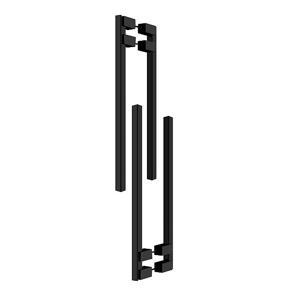 Puxador em Aço Inox Preto Fosco 80cm Modelo Athos Para Portas Madeira/Vidro Grego Metal