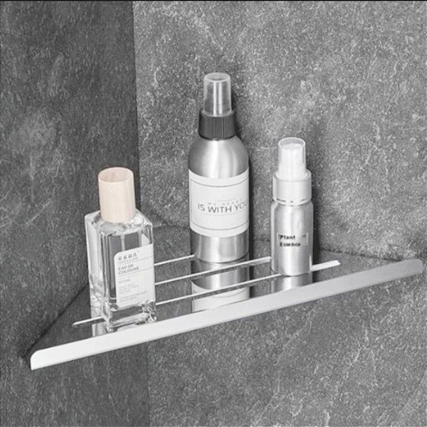 Prateleira De Canto Porta shampoo Em Aço Inoxidável Para Banheiro Suporte Parede Grego Metal