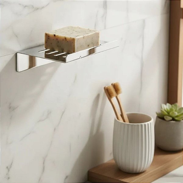 Saboneteira Em Aço Inoxidável Para Banheiro Suporte Sabonete Para Parede Grego Metal