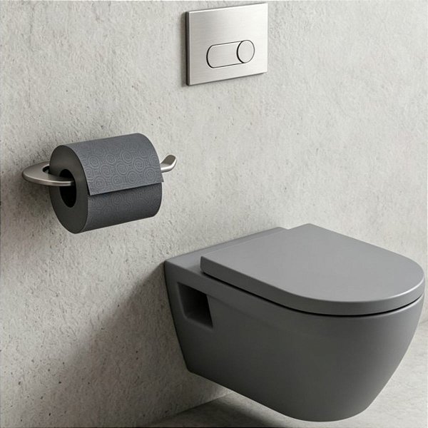 Porta Papel Higiênico Suporte Papeleira Aço Inox Para Banheiro e Utilidades De casa Grego Metal