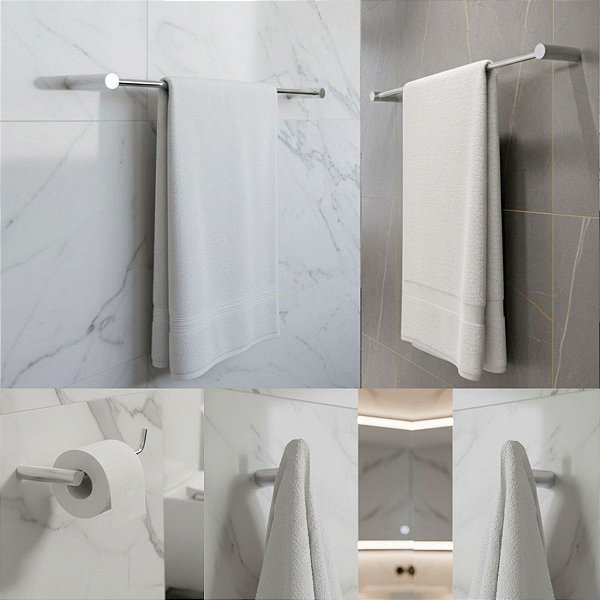 Kit De Acessórios Para Banheiro Orion Lavabo Box E Pia 2070OR Grego Metal