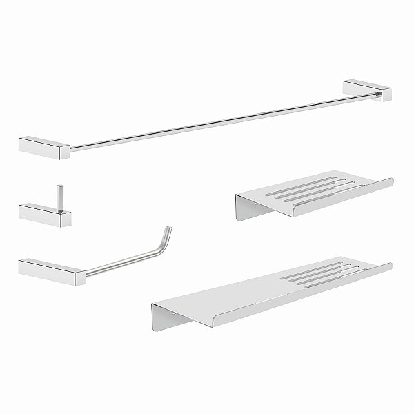 Acessórios De kit Para Banheiro Aço Inox Sparta 2101SP