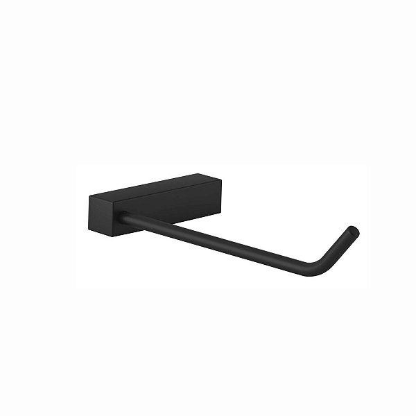 Papeleira Porta Papel Higiênico Preto Para Banheiro Troia 1020TR