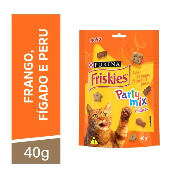 Petisco Gatos Friskies Frango, Fígado e Peru 40g