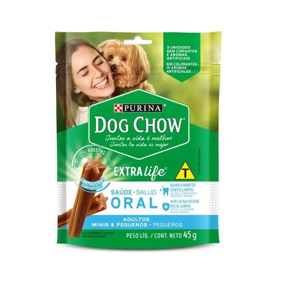 Petisco Dog Chow Extra Life Adultos Minis e Pequenos 3 unidades