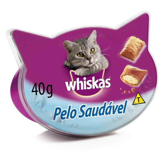 Petisco Whiskas Temptations Pelo Saudável Para Gatos Adultos 40 g