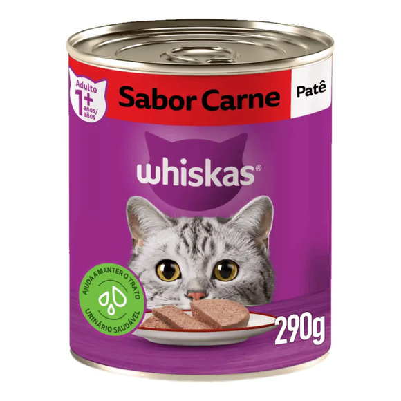 Ração Úmida Whiskas Patê Carne 290 g