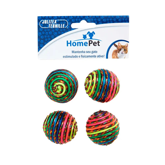 Brinquedo Kit Bolinhas Arco-Iris HomePet Único