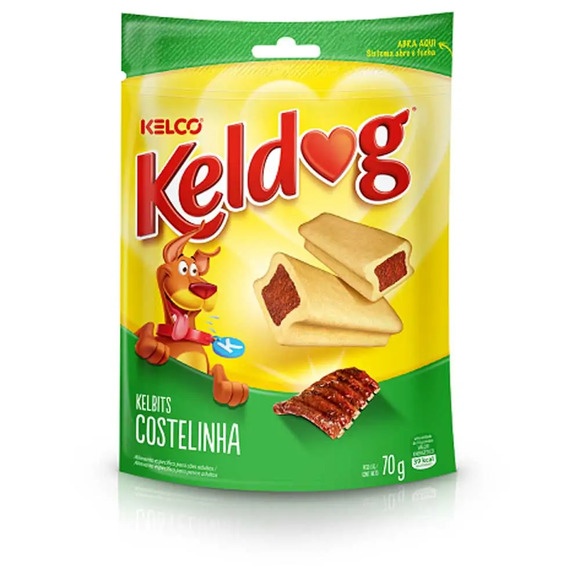 Petisco Keldog Kelbits de Costelinha Kelco 70 g