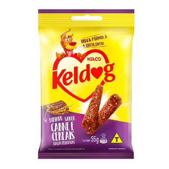 Petisco Bifinho Keldog Carne e Cereais Raças Pequenas 55 g