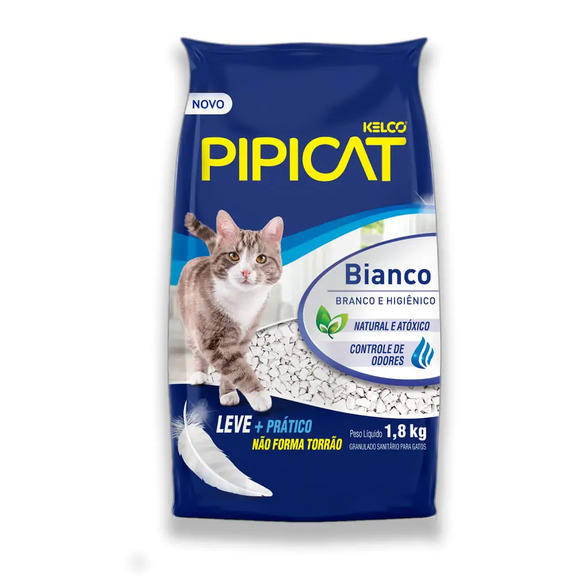 Areia Pipicat Bianco para Gatos 1,8 kg
