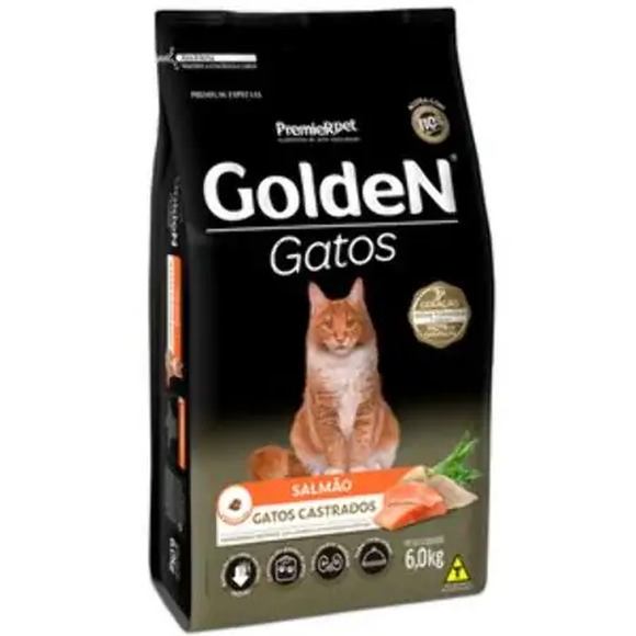 Ração Golden Gatos Castrados Salmão 6 kg
