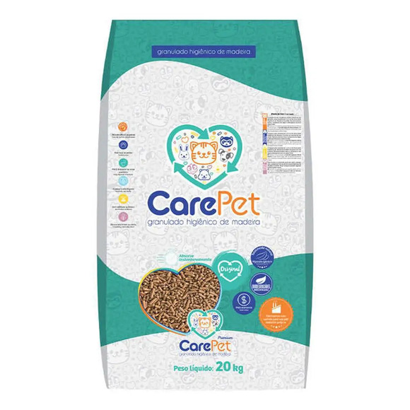 Granulado Higiênico De Madeira Para Roedores CarePet 20kg