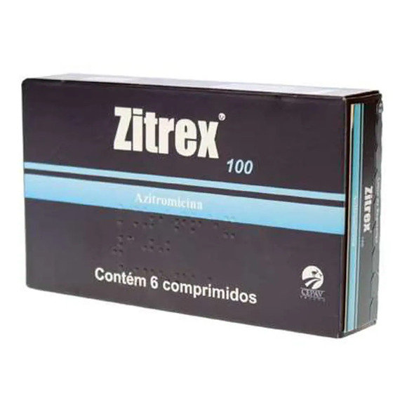 Zitrex 100mg com 6 comprimidos Único