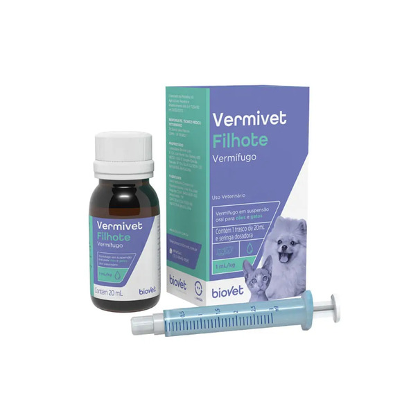 Vermífugo Vermivet Filhote Biovet 20 ml