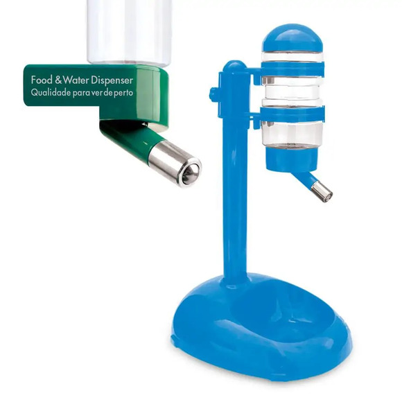 Bebedouro e Comedouro com Suporte Stilber Único