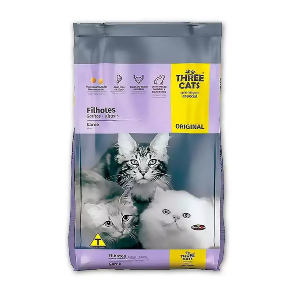 Ração Three Cats Original Filhotes 1 Kg