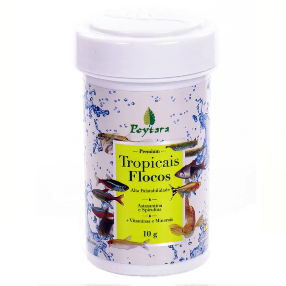 Ração Tropicais Flocos Poytara 10 g