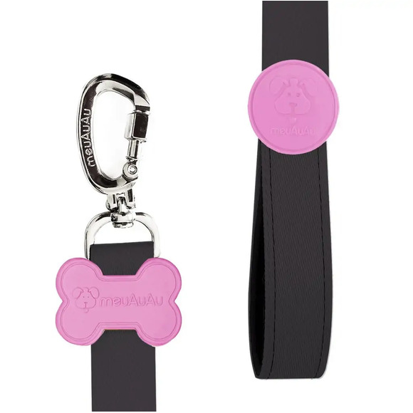 Guia Para Cachorro Meuauau  Black Rosa Único