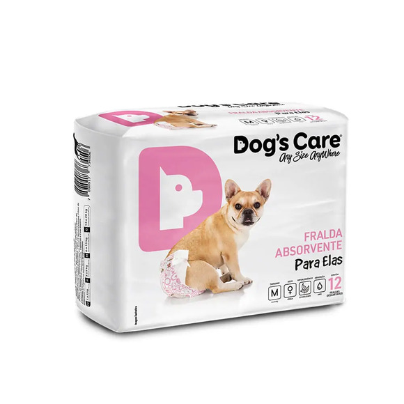 Fralda Higiênica Ecofralda Fêmea Dogs Care 12 unidades M