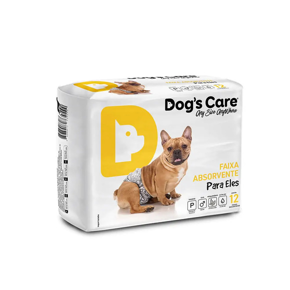 Fralda Higiênica Ecofralda Macho Dogs Care 12 unidades P