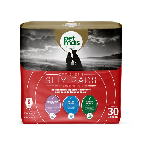 Tapete Higiênico Slim Pads Petmais 30 unidades