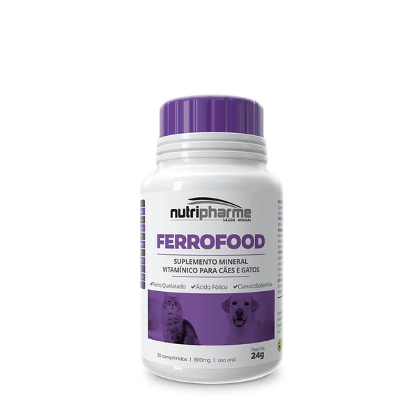 Suplemento para Cães e Gatos Ferrofood Comprimidos Nutripharme 30 Comprimidos