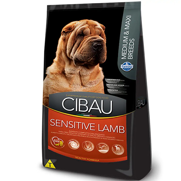 Ração Cibau Cães Sensitive Lamb Raças Médias e Grandes 12kg
