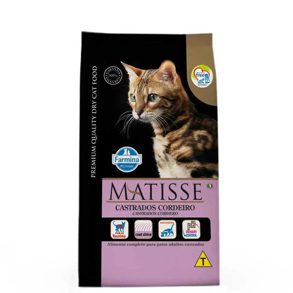 Ração Matisse Gatos Castrados Cordeiro 2Kg